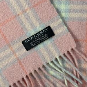Burberry Pink Plaid Scarf